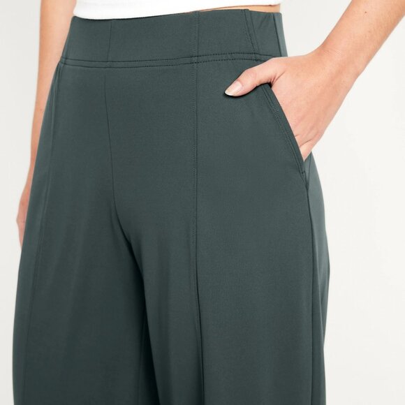 (NWT) Old Navy - dark ivy green High-Waisted PowerSoft Trouser Pants (XL) - Picture 3 of 3